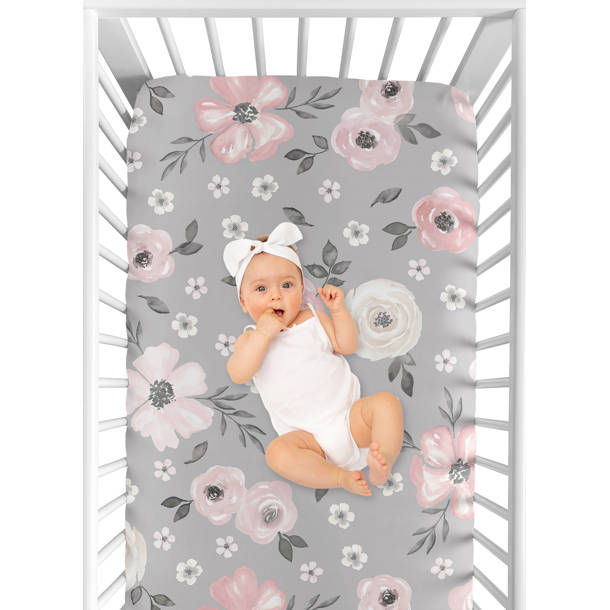 Sweet Jojo Designs Watercolor Floral 11 Piece Crib Bedding Set